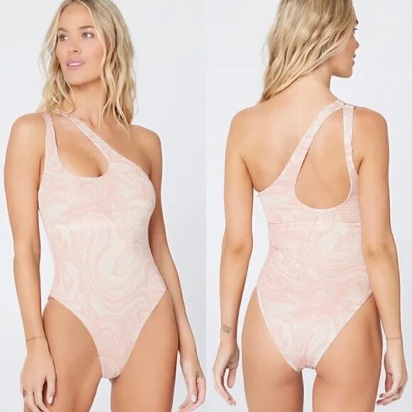 New L*Space Shine On Shimmer Phoebe All Swirled Up One Piece Swimsuit NWT Sz 10 - Picture 3 of 15